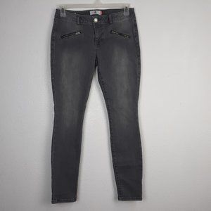 Cabi Women's Skinny Jeans Size 8 Stretch Gray Denim Zipper Accents Style 5167